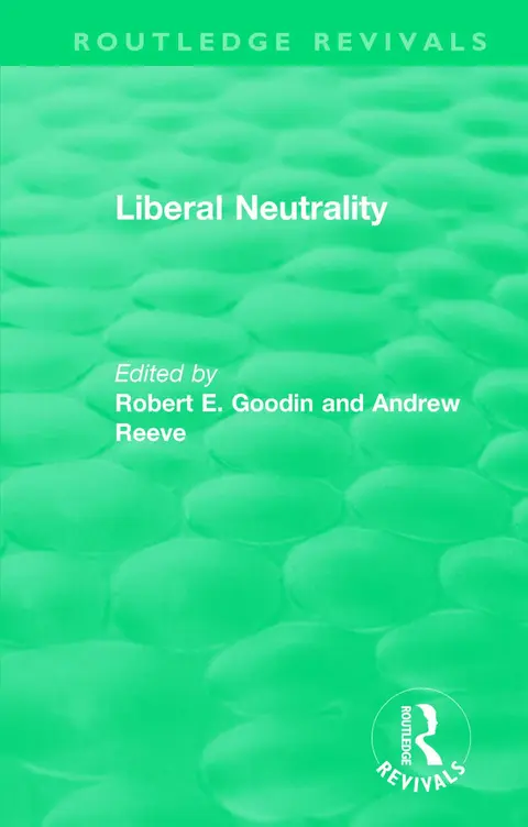 Cover of Liberal Neutrality