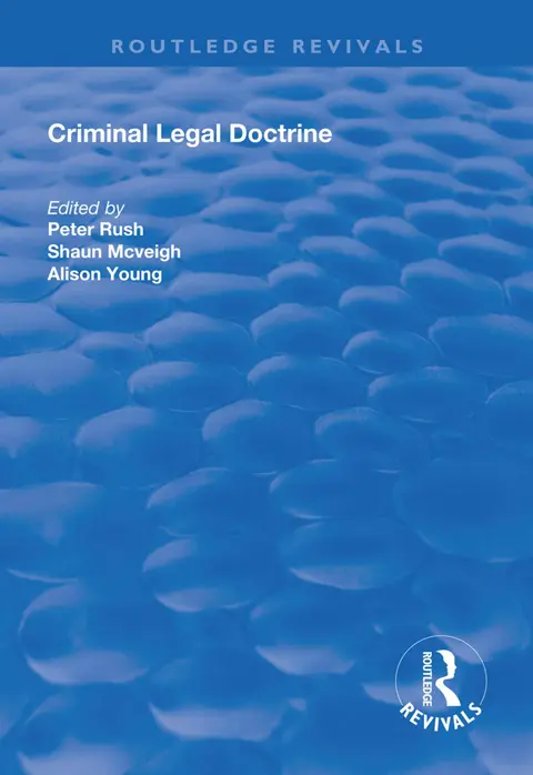 Cover of Criminal Legal Doctrine