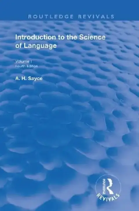 Cover of Introduction to the Science of Language