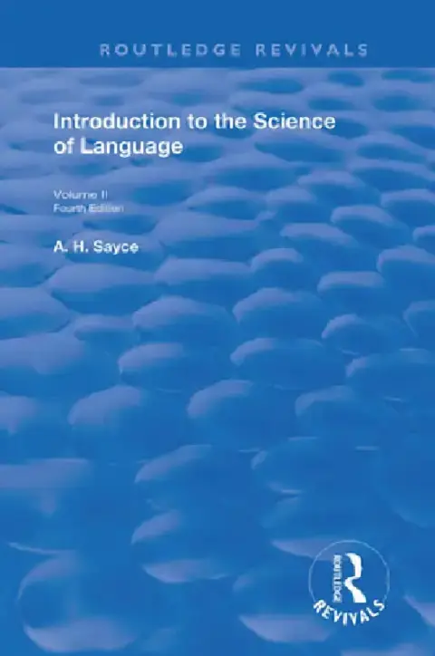 Cover of Introduction to the Science of Language