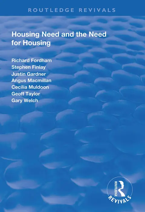 Cover of Housing Need and the Need for Housing