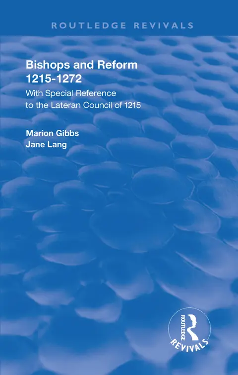 Cover of Bishops and Reform
