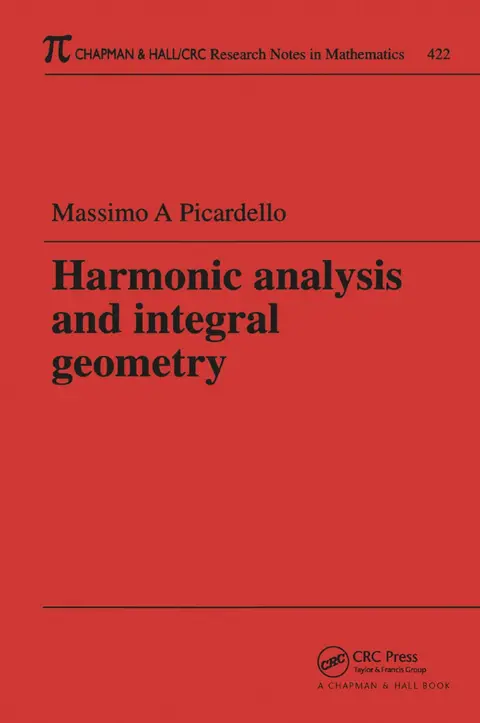 Cover of Harmonic Analysis and Integral Geometry