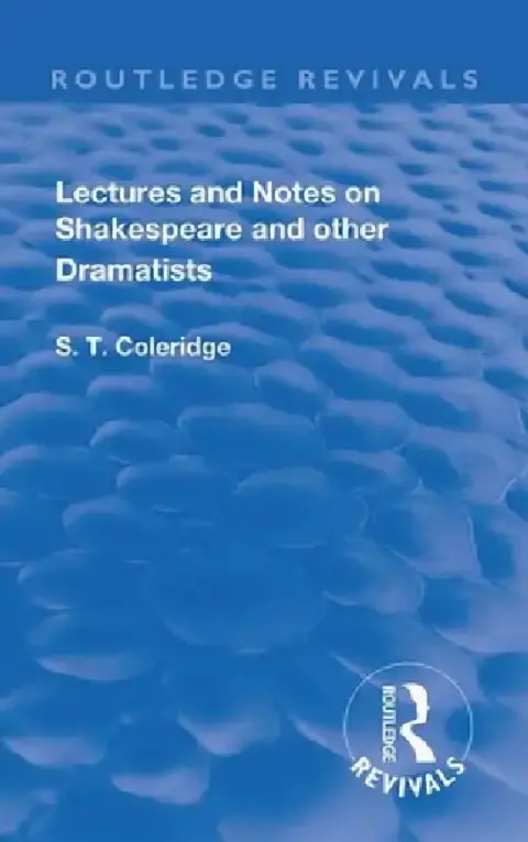 Cover of Lectures and Notes on Shakespeare and Other Dramatists.