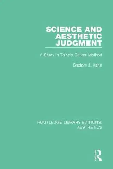 Cover of Science and Aesthetic Judgement