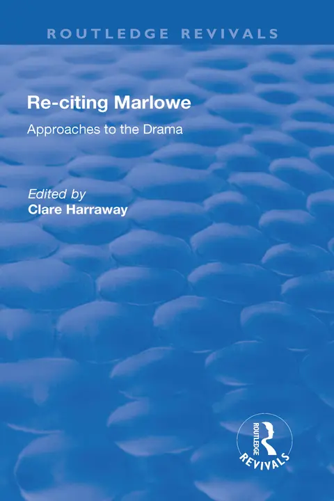 Cover of Re-citing Marlowe
