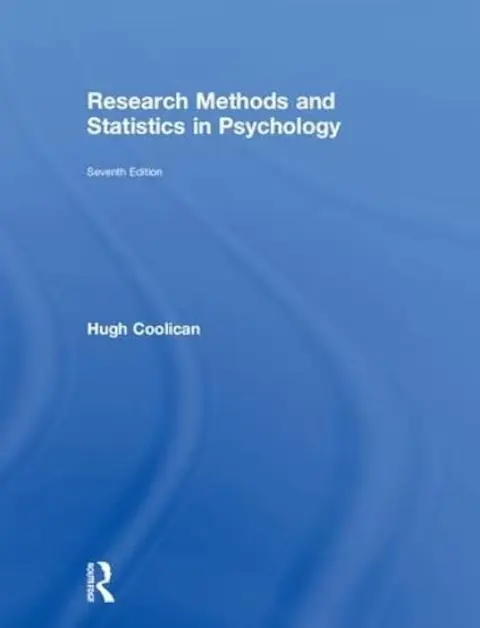 Cover of Research Methods and Statistics in Psychology