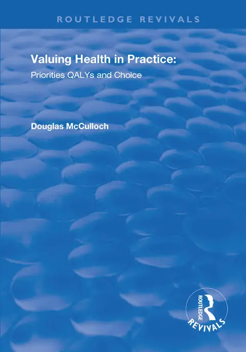 Cover of Valuing Health in Practice