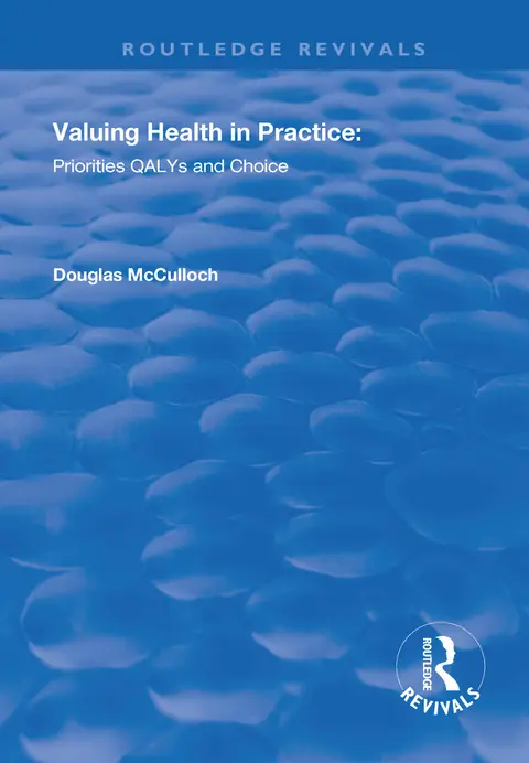 Cover of Valuing Health in Practice