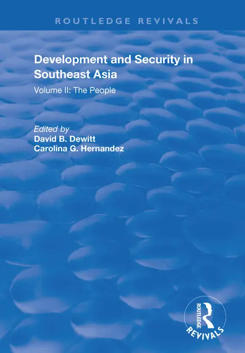 Cover of Development and Security in Southeast Asia