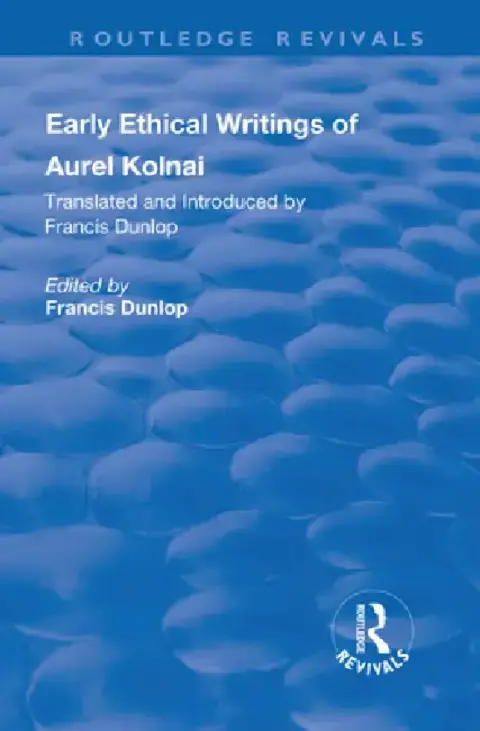 Cover of Early Ethical Writings of Aurel Kolnai