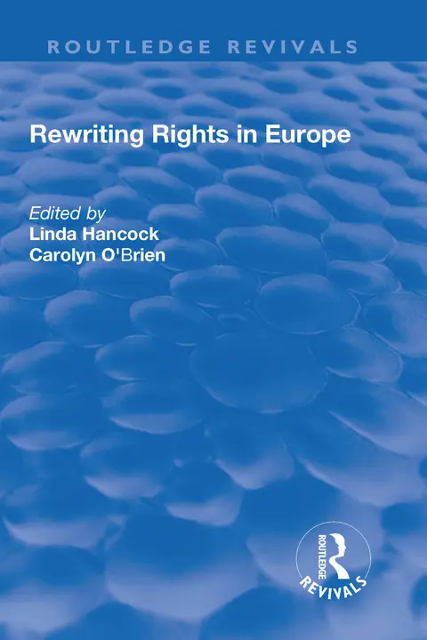 Cover of Rewriting Rights in Europe