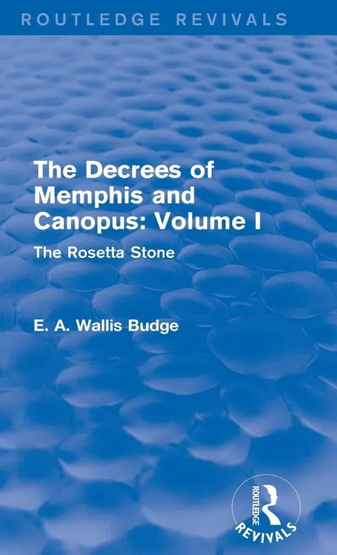 Cover of The Decrees of Memphis and Canopus