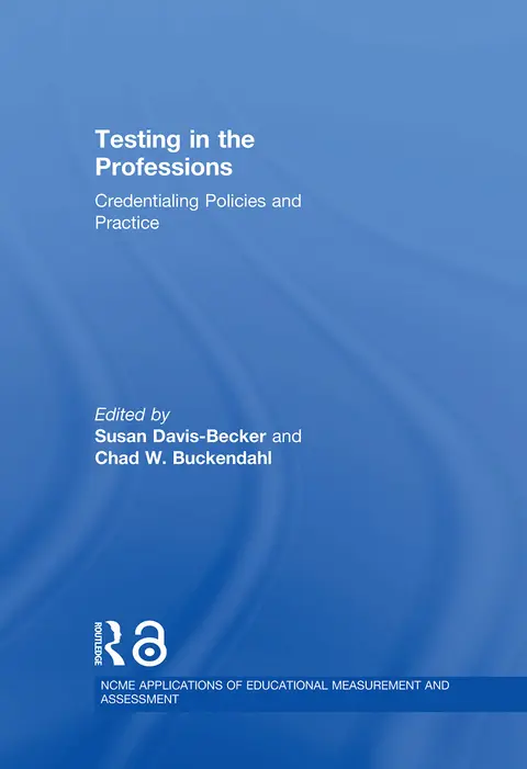 Cover of Testing in the Professions
