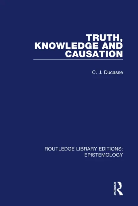 Cover of Truth, Knowledge and Causation