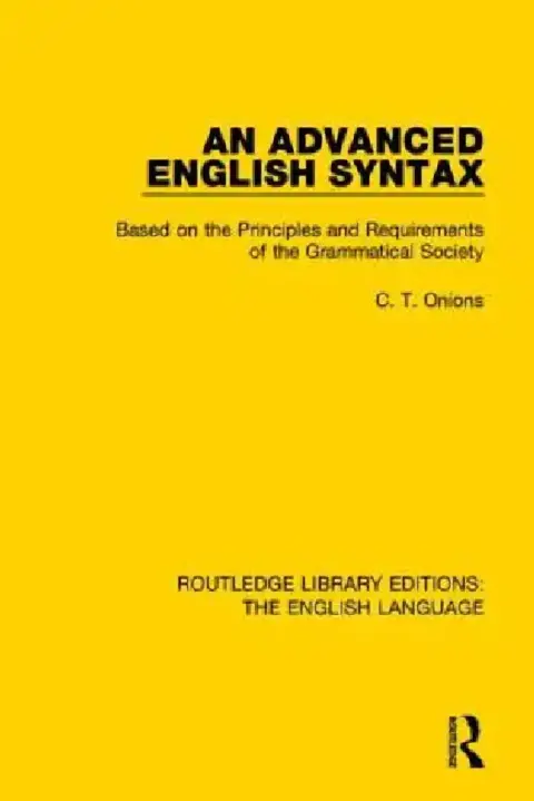 Cover of An Advanced English Syntax