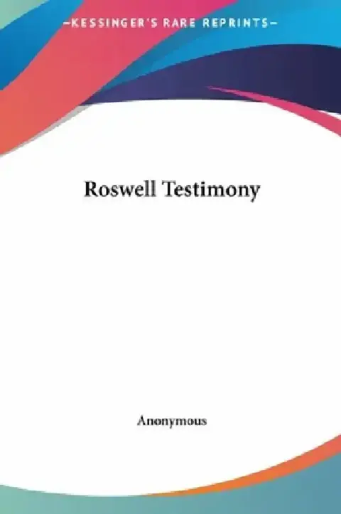 Cover of Roswell Testimony