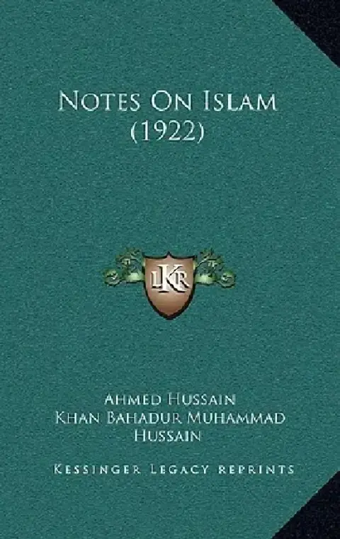 Cover of Notes On Islam (1922)