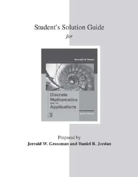 Cover of Student's Solutions Guide for Discrete Mathematics and Its Applications