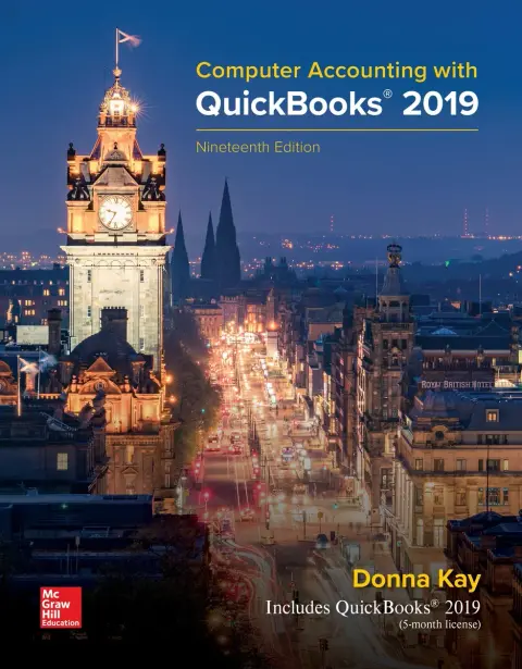 Cover of Computer Accounting with QuickBooks 2019