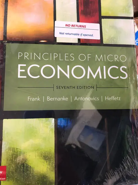Cover of Principles of Microeconomics