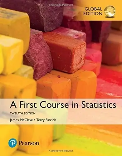 Cover of A First Course in Statistics
