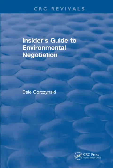 Cover of Insider's Guide to Environmental Negotiation
