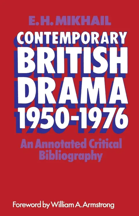 Cover of Contemporary British Drama 1950–1976