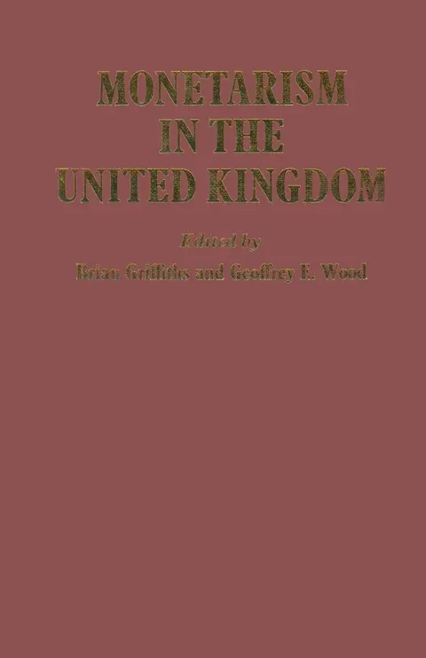 Cover of Monetarism in the United Kingdom