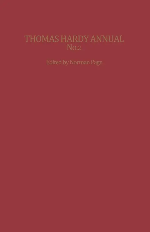Cover of Thomas Hardy Annual No. 2