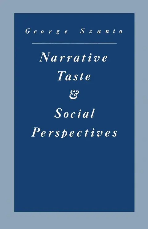 Cover of Narrative Taste and Social Perspectives