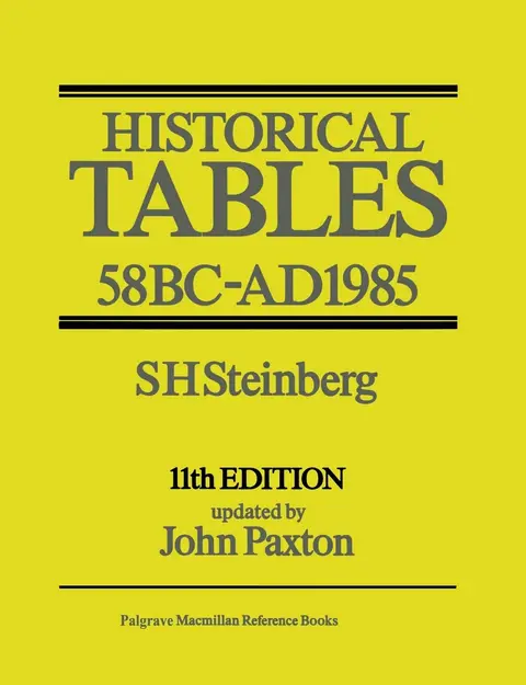 Cover of Historical Tables