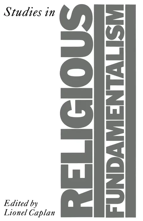 Cover of Studies in Religious Fundamentalism