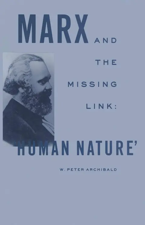 Cover of Marx and the Missing Link
