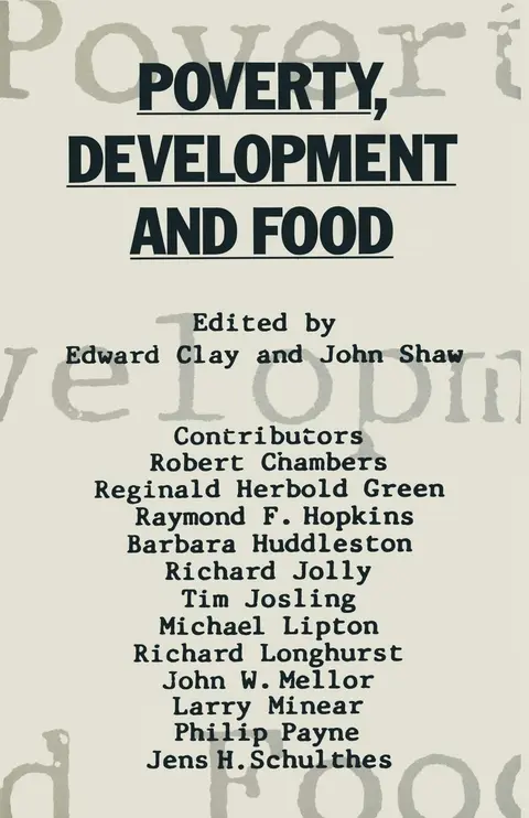 Cover of Poverty, Development and Food