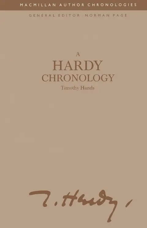 Cover of A Hardy Chronology