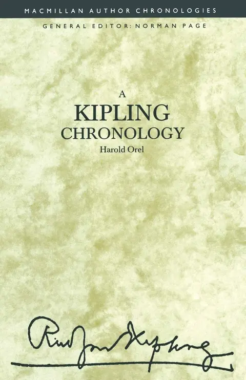Cover of A Kipling Chronology
