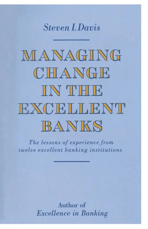 Cover of Managing Change in the Excellent Banks