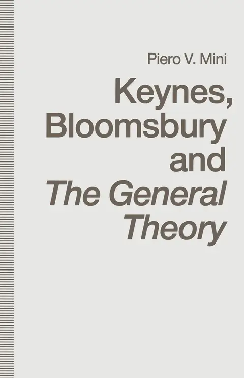 Cover of Keynes, Bloomsbury and the General Theory