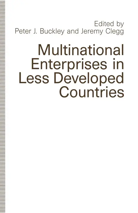 Cover of Multinational Enterprises in Less Developed Countries