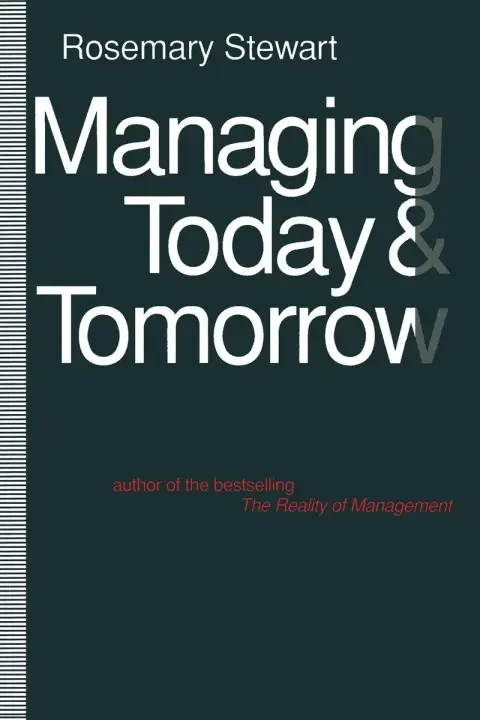 Cover of Managing Today and Tomorrow