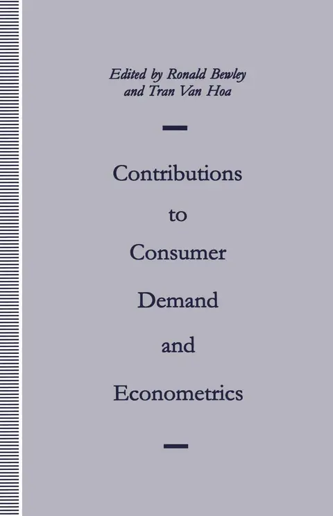 Cover of Contributions to Consumer Demand and Econometrics