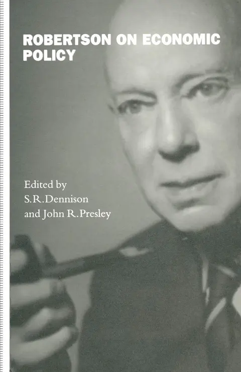 Cover of Robertson on Economic Policy