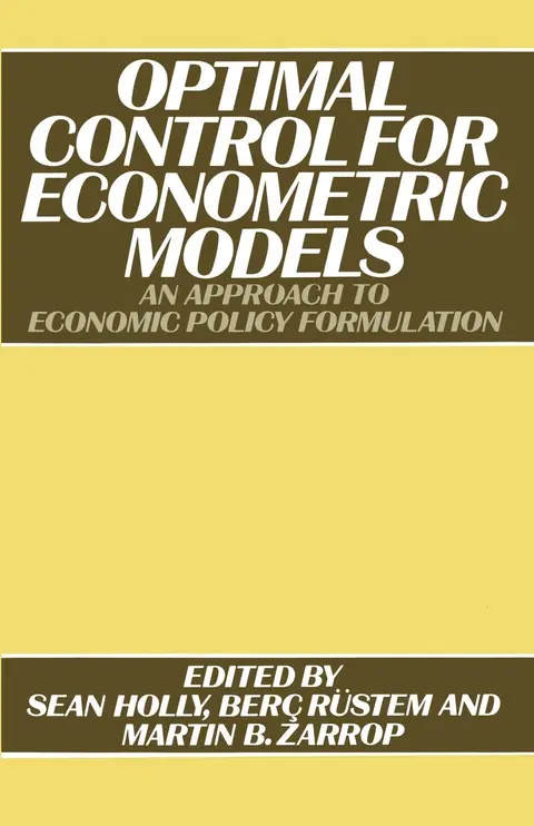 Cover of Optimal Control for Econometric Models