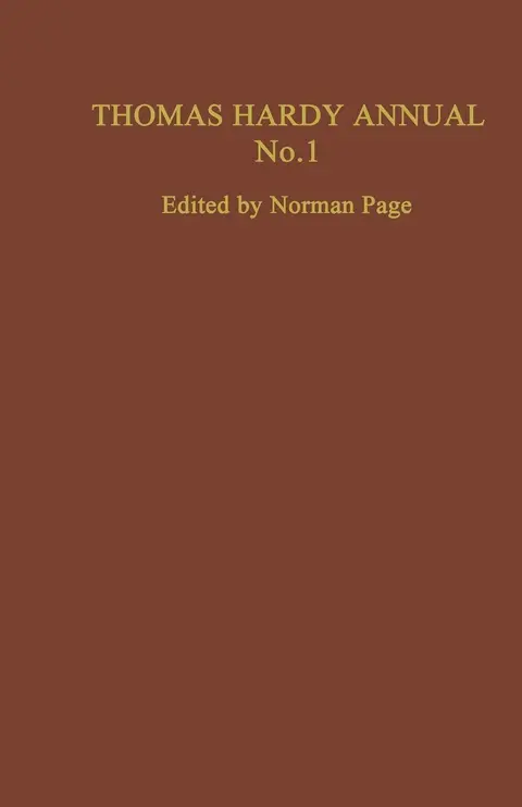 Cover of Thomas Hardy Annual No. 1