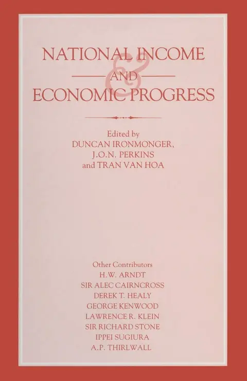 Cover of National Income and Economic Progress