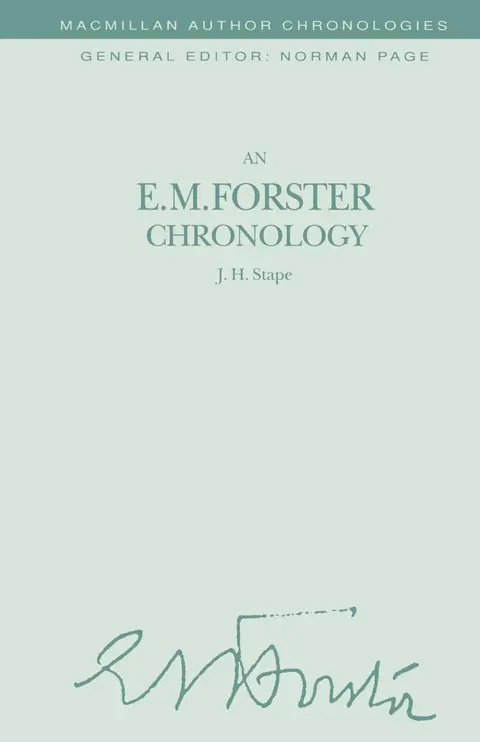 Cover of An E. M. Forster Chronology