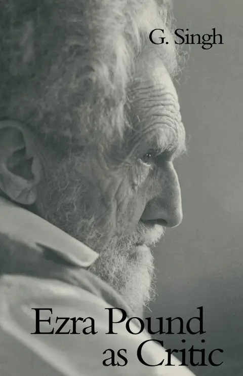 Cover of Ezra Pound as Critic