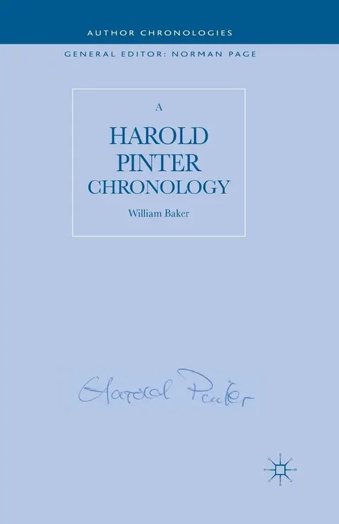 Cover of A Harold Pinter Chronology