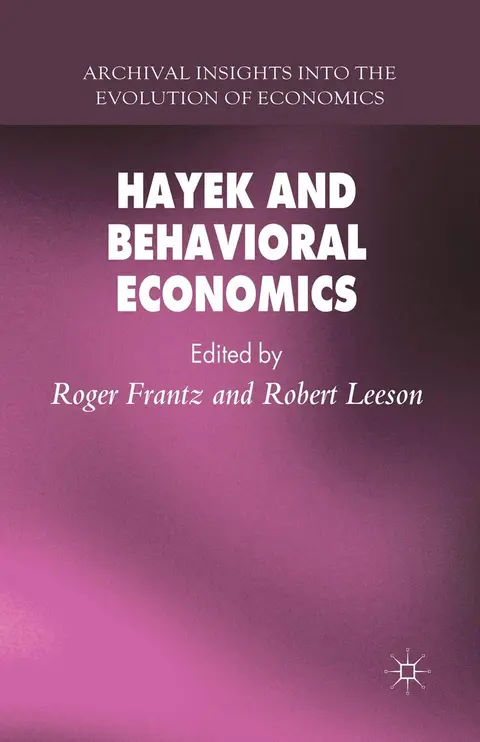 Cover of Hayek and Behavioral Economics